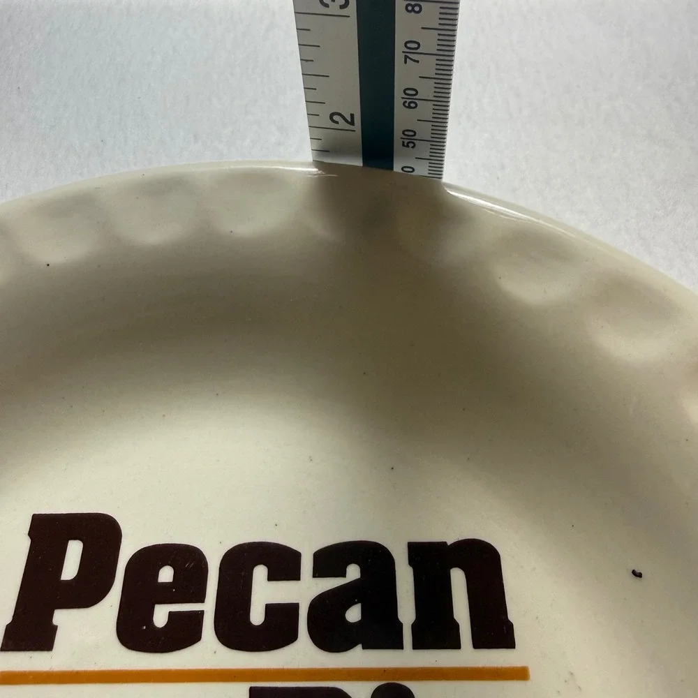 Vintage Ceramic Pie Plate With Pecan Pie Recipe